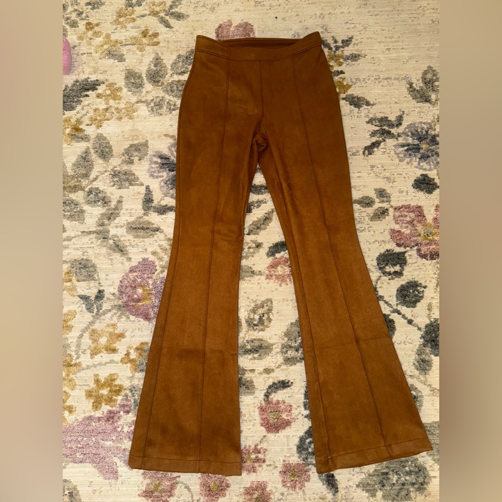 SPANX faux suede flare new